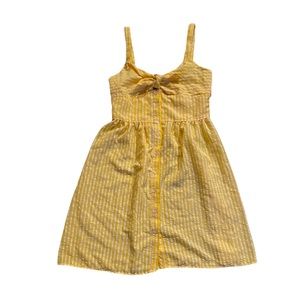 NWT Bee bop yellow seersucker knee length dress size M